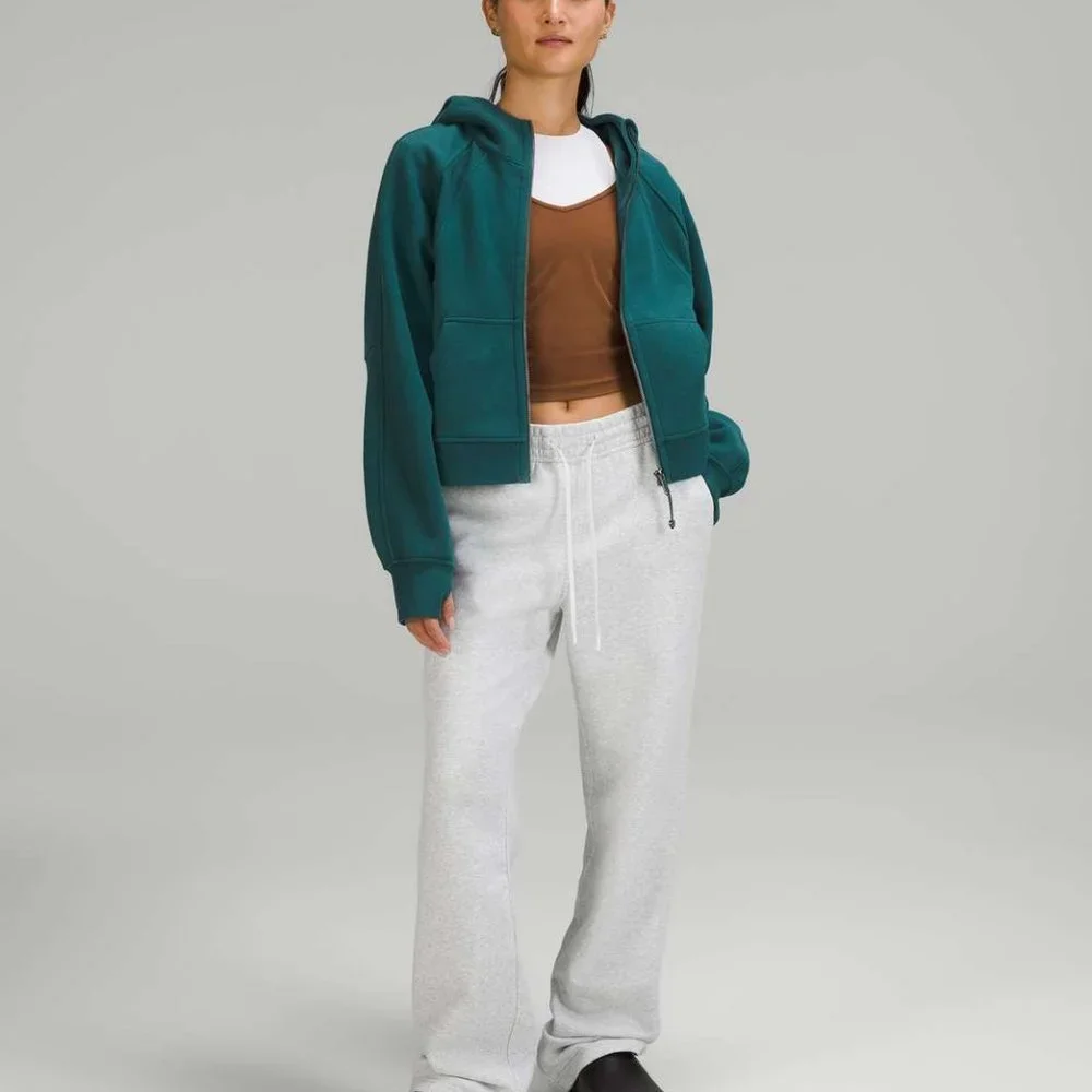 NWT Lululemon Scuba Oversized Full Zip Hoodie, Sz XS/S, Green Jasper - Picture 3 of 9